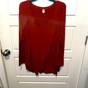 Old Navy Luxe V-Neck Long Sleeve Top